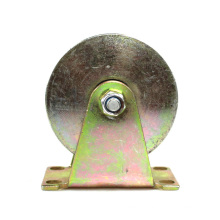 5 inch U type colorful steel pulley casters